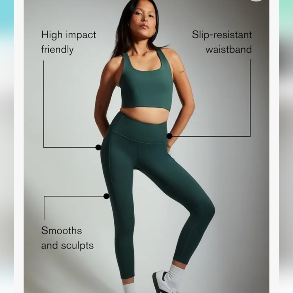 Compression Pocket Leggings for Women, High Rise Waist Pants for Yoga Workout XL